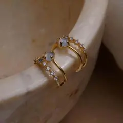 パール 花柄 イヤリング