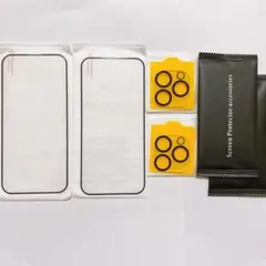 iPhone 15 Pro ガラスフィルム(2枚)+ カメラフィルム（2枚)