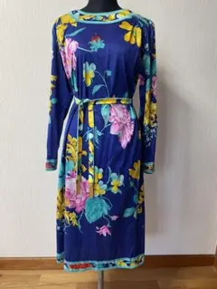 レオナール 華やかワンピース 花柄 M