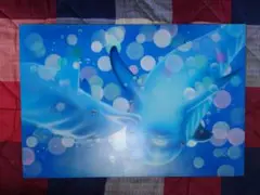 青いイルカの絵画