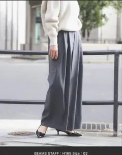 ATONエイトン　ウールトロピカル ワイドイージーパンツ　サイズ2