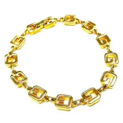 超希少 80s GIVENCHY ゴールド ブレスレット Gロゴ ヴィンテージ