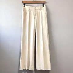 3990 美品✨クイーンズコート タックパンツ 綺麗めカジュアル オフィス 上品