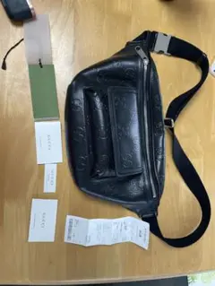 グッチ メンズ ボディーバッグ GG柄 レシート付き