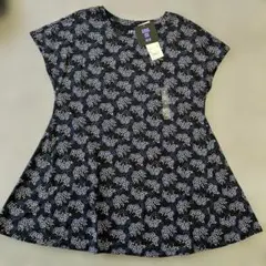 ANNA SUI 半袖チュニック S 花柄 黒　ユニクロ
