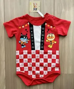 【新品】アンパンマン お祭り ロンパース 赤 80㎝