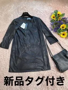 新品タグ付きセオリーリュクス ベロア風ワンピース 光沢