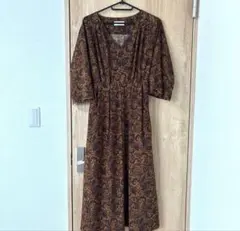 【美品】 SLOBE IENA スローブイエナ ペイズリー柄 マキシ ワンピース
