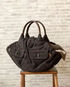 エバゴス ebagos かご バッグ ハリスツイード Harris Tweed