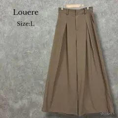 ルエレ Louere【L】 タックデザインワイドパンツ ハイウエスト 後ろゴム