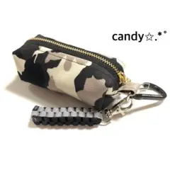 ゴルフボールケース ミニティーホルダー付き✩.*˚迷彩柄(ブラック系)