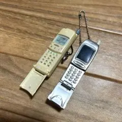 ドコモ　ケータイ　ガラケー　ミニチュア　キーホルダー