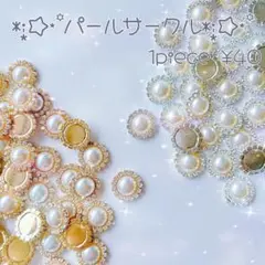 ˚✧₊⁎新商品⁎⁺˳✧༚ パール サークル センターパーツ カボション