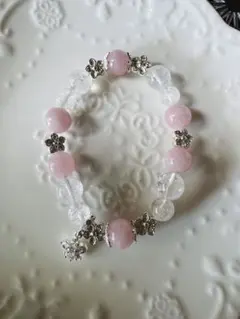 ※天然石 ローズクォーツ ブレスレット※