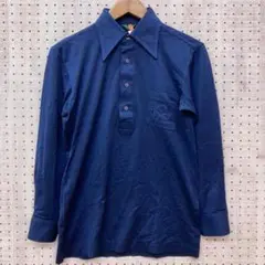 70sスタイル古着 POWER BILT ロングポイントカラー ロンスリポロ