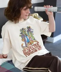 MONO-MART ヒッピーグラフィックデザイン半袖アソートロックTシャツ