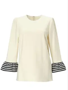 新品タグ付き☆BORDER CUFF WOOL TOP