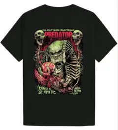 プレデター スカル&チェーンズ グラフィックTシャツ ブラック Mサイズ