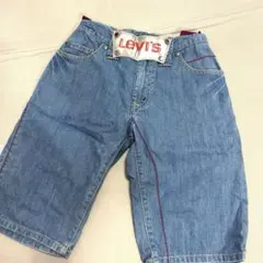 Levi’s デニム ハーフパンツ 赤ステッチ＆大判ロゴパッチ付き