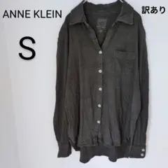 【訳あり】送料込❤ANNE KLEIN 【S】ブラック ボタンアップシャツ
