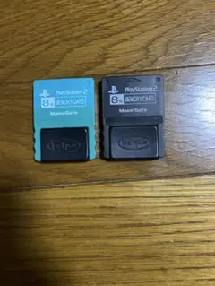 PS2 メモリーカード 8MB 青と黒のセット
