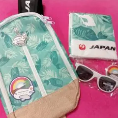 JALハワイ便　ノベルティ　子供限定　ワンショルダーバッグ他3点
