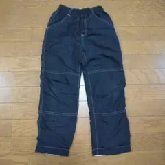 ブラック ストレートパンツ ゴムウエスト 130