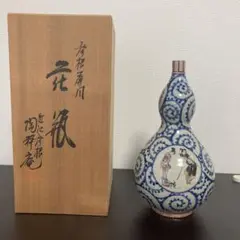 【かとちゃん】近江陶粋庵　彦根屏風　陶額　額装 国宝「彦根屏風画」謹製陶器 陶酔庵 近江彦根 染付蛸唐草文人物