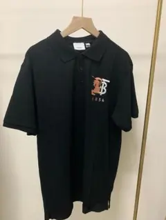 極美品★バーバリー・ラバーワッペン付 TBモノグラム前立 ポロシャツ(M) 極美品☆バーバリー・ラバーワッペン付 TBモノグラム前立