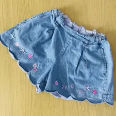 メゾピアノ　スカラップ　ショートパンツ　100