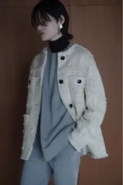 CLANE NO COLOR TWEED JACKET