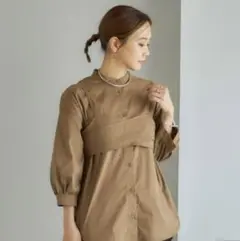しまむら 田中里奈 mysa closet カラーシャツ ビスチェ