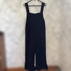 ブラックオーバーオール サロペット