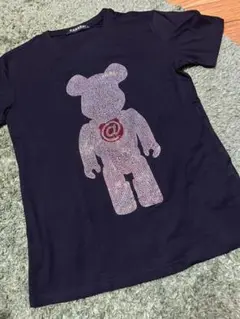 キラキラTシャツ　デコったクマ　黒　ユニセックス