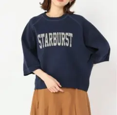 新品タグ付✨️スタディオクリップ ラグランスウェットライクプルオーバー　ネイビー