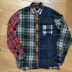 美品　BEAMS PLUS　シャツ　パターン　チェック　フランネル　ボタンダウン