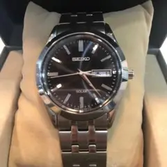 【美品 動作品】SEIKO セレクション スピリット ソーラー腕時計 ブラック