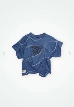 P.A.M. PINCHED UPCYCLE TEE C "BLUE"