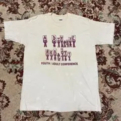 90s 企業　usa製　ヴィンテージ　シングルステッチ　生成色　古着　Tシャツ
