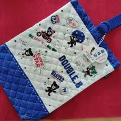 新品☆ミキハウス DOUBLE.B シューズバッグ 上履き入れ 上履き袋