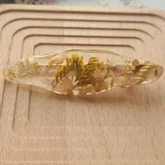 ハンドメイド レジン ドライフラワー入りヘアクリップ