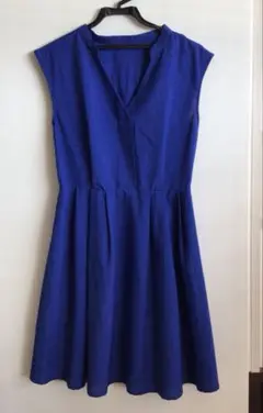【美品】スカイブルー　ノースリーブワンピース