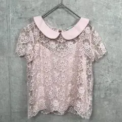 forever21 シャツ ブラウス 半袖 キャミソール 総レース S