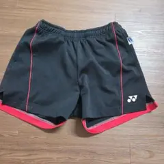 YONEX バドミントン ショートパンツ M 黒/赤