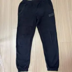 adidas 黒 スウェットパンツ ロゴパッチ付きS