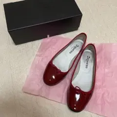 レペット 赤ボルドー バレエシューズ パンプス