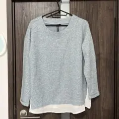 WORKS LONDON グレー 長袖ニット Mサイズ レディース