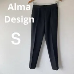 Alma Design センタープレススラックス Ｓ ブラック Cl