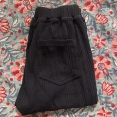 GU サマナルパンツ 7分丈 リブ ネイビー　110cm