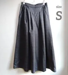 ☆美品☆関西ファッション連合　裏起毛　ガウチョパンツ　スカーチョ　チェック　S